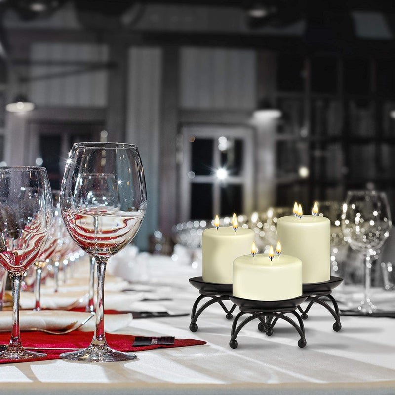 BOLSIUS 3 Wick Ivory Pillar Candle Large â€“ 6x8 Inches - Premium European Quality - 100 Hours Burning Time - Smooth And Smokeless Flame - Relight Unscented Wedding, Dinner, Party, and DÃ©cor Candle - Image 5